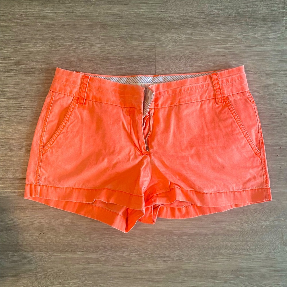 J.crew size 4 pink flamingo fluorescent shorts
